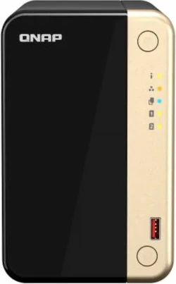 NAS server QNAP TS-264-8G, 8GB RAM, 2-bay, 2x 2.5GbE, HDMI 4K, M.2 NVMe cache, zi/arin