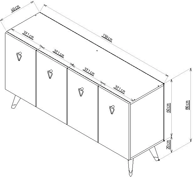 Konsol Hanah Home, ngjyrë antracit dhe ari