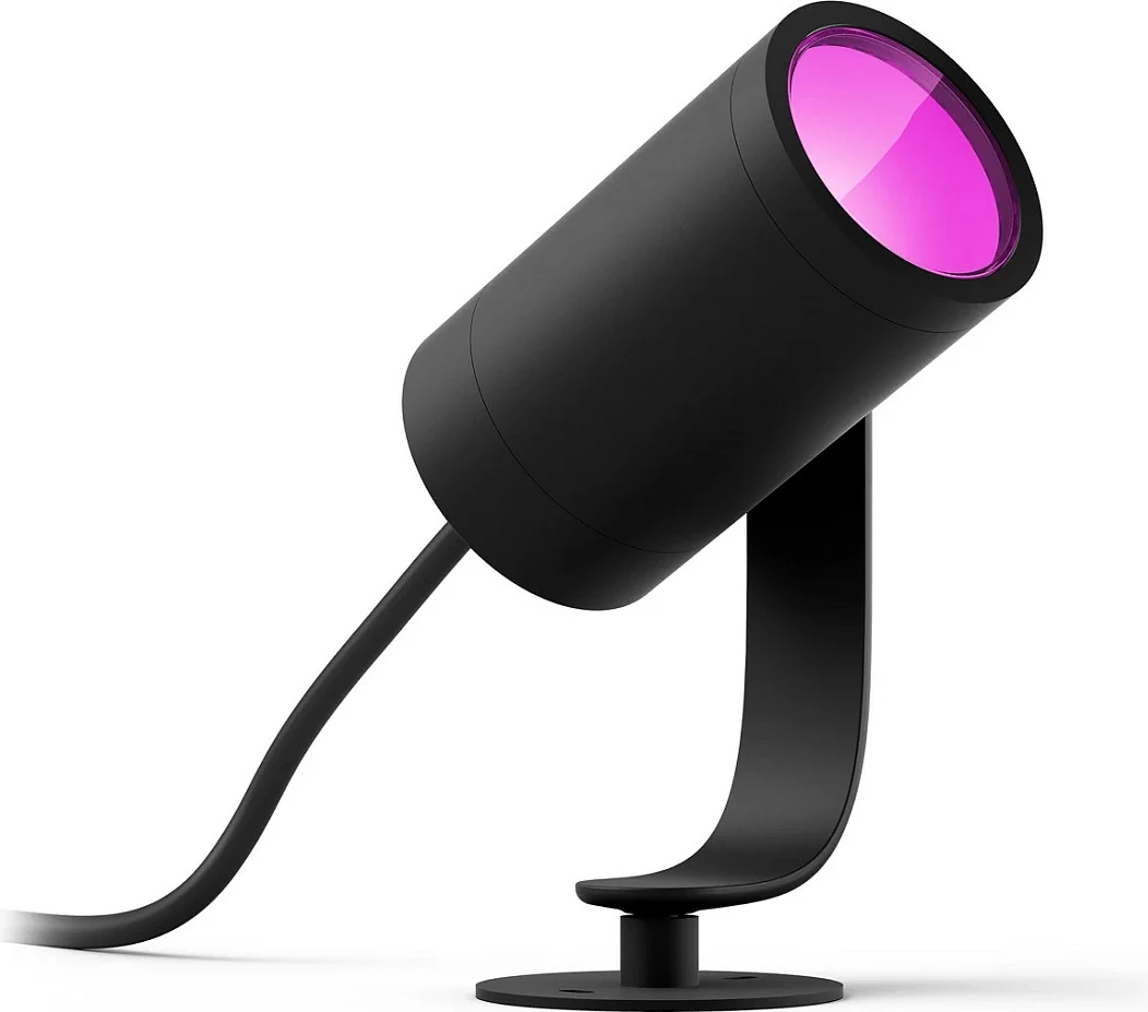 Dritë spot Philips Hue Lily Outdoor, Smart, LED, Alumini, E zezë