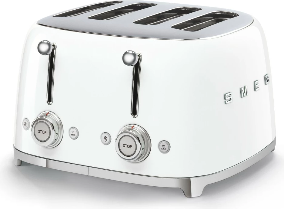 Toaster SMEG TSF03WHEU 4 feta, 2000W, stil i viteve 50', bardhë