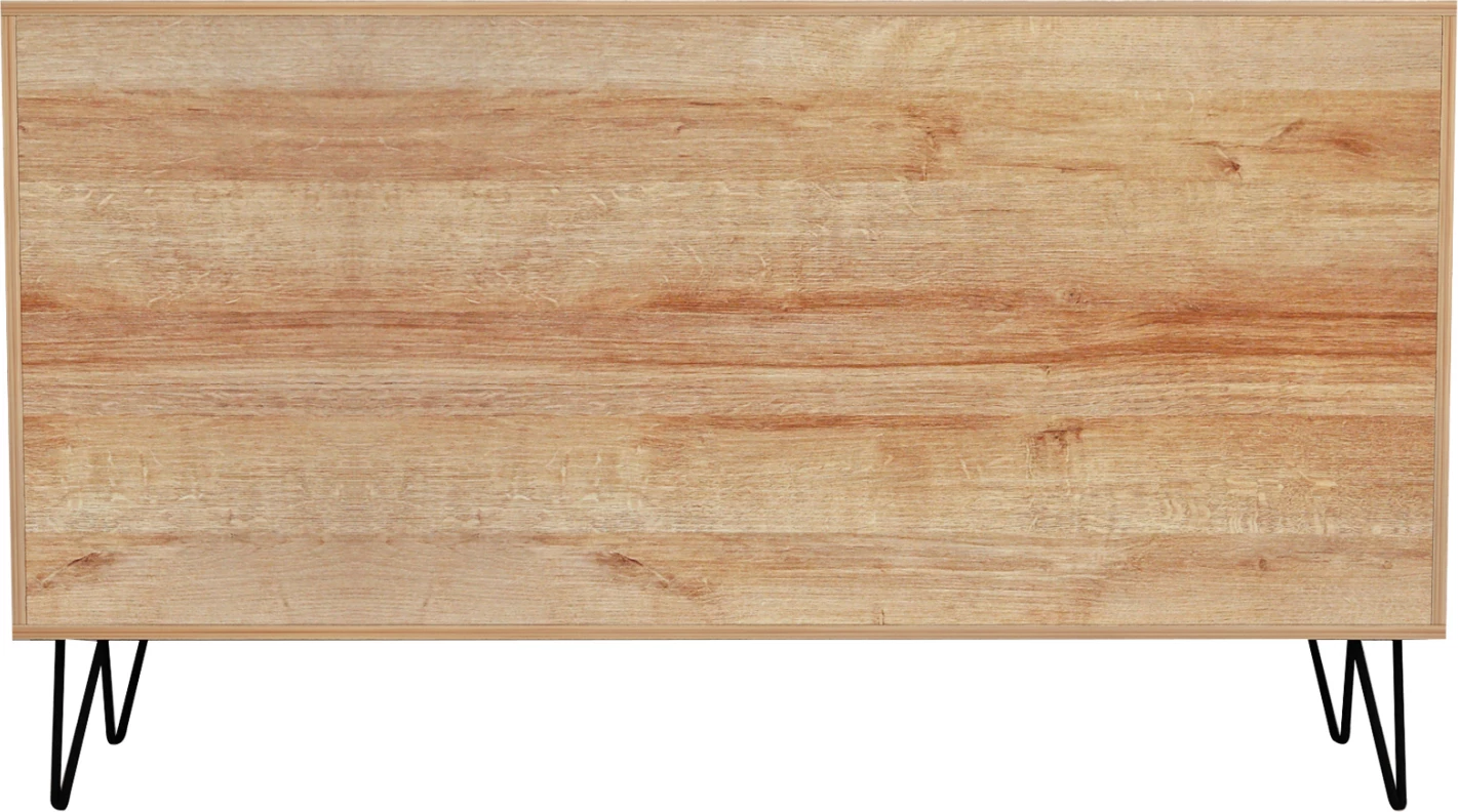 Bufe CABRON FH8874.11 melaminë, këmbë metalike të zeza, 142x40x83H cm