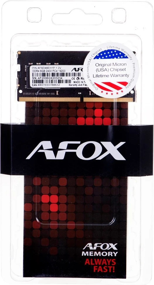 Moduli memorie AFOX DDR4 8G 2400 SO DIMM 8 GB 1 x 8 GB 2400 MHz