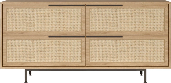 Konsolë Baron me hapësirë ruajtjeje, hije natyrale, 160x44.5x74.3cm