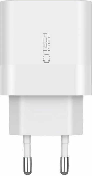 Karikues rrjeti Tech-Protect C20W me 2 porta USB-C, 20W, i bardhë