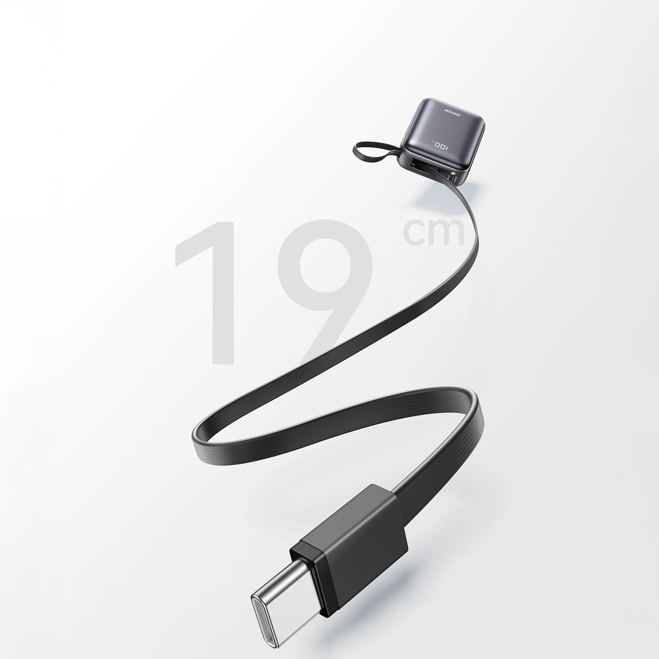 Powerbank Joyroom JR-PBF29 20000mAh 22.5W me kabllo të integrume USB-C + Lightning, i zi, në kuti
