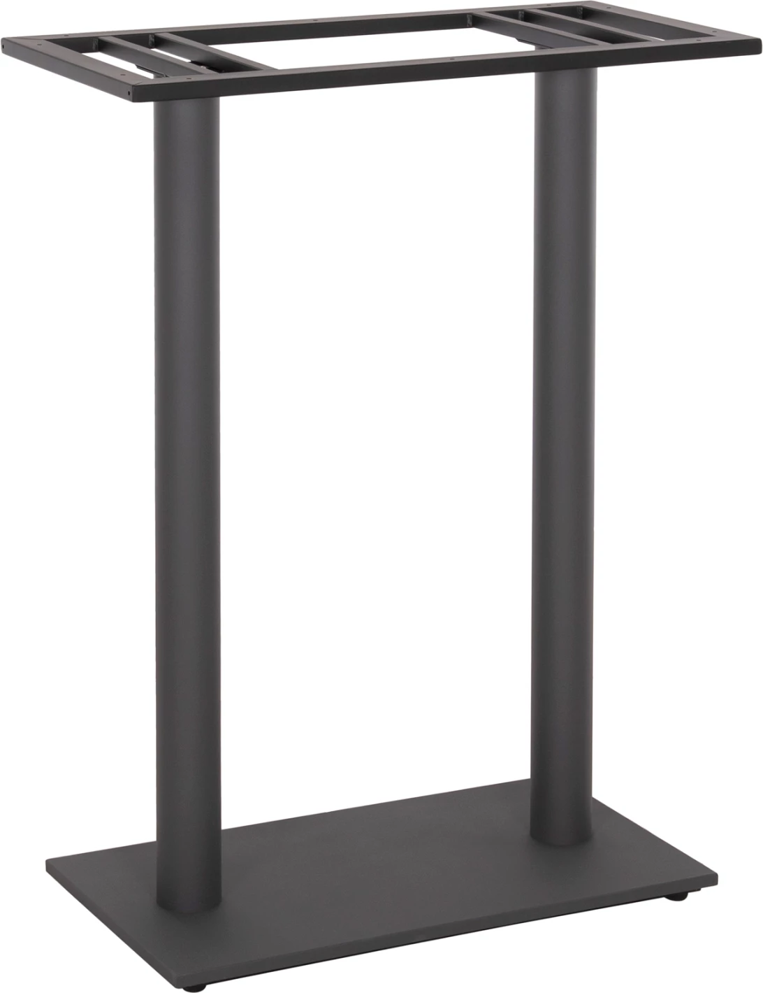 Bazë për tavolinë bar, dy këmbë, metal, ngjyrë gri, 80x40x108 cm