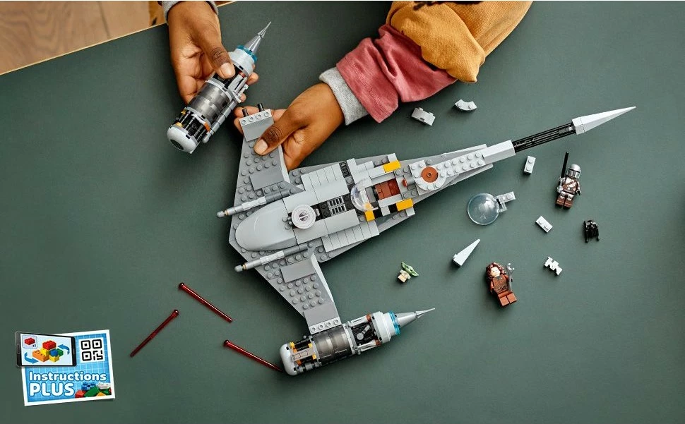 Set ndërtimi LEGO Star Wars The Mandalorian’s N-1 Starfighter, 412 pjesë, plastikë, shumëngjyrësh