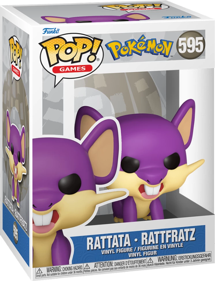 Figurinë koleksionuese Funko Pop! Games Pokémon Rattata, vinyl, vjollcë