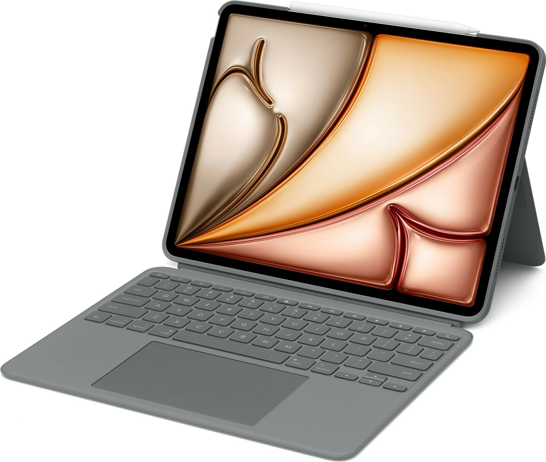 Tastierë me trackpad Logitech për Apple iPad Air 13 M2, QWERTY, anglisht, gri
