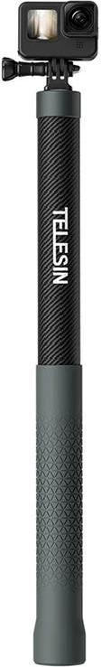 Selfie stick Telesin GP-MNP-300-3, 3m, fibra karboni, për kamera dhe telefona, i zi