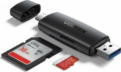 Adapter USB Ugreen CM304 (80191B) USB-A/USB-C, lexues kartelash SD/TF, i zi