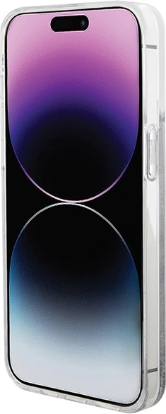 Mbështjellës Hello Kitty Liquid Glitter Charms Kitty Head për iPhone 15 Pro Max, argjendtë