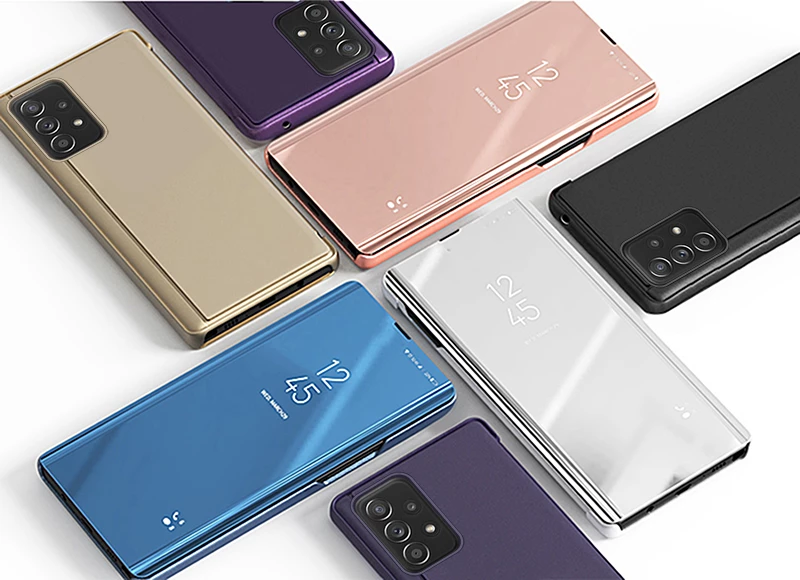 Mbështjellës Hurtel Clear View Case Flip Cover për Samsung Galaxy A33 5G, zi