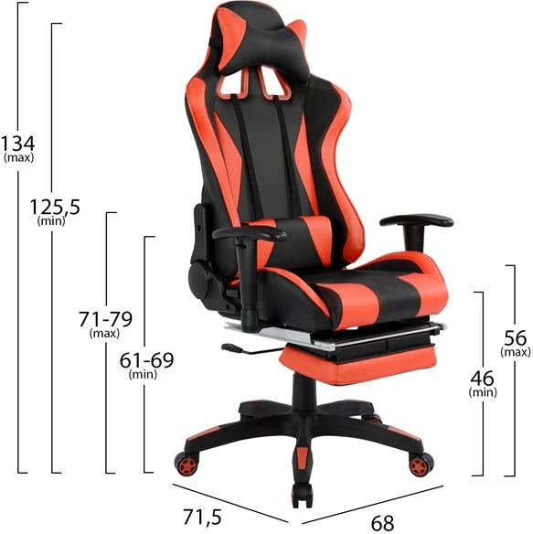 Karrige gaming SPEED FH1063.01, e zezë/e kuqe