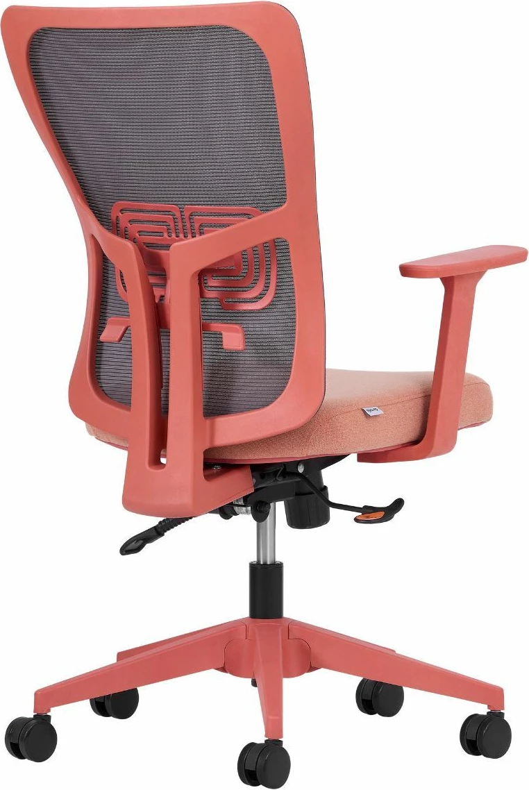 Karrige zyre Skye Decor, mbështetje mesit, 108 cm, ngjyrë salmon