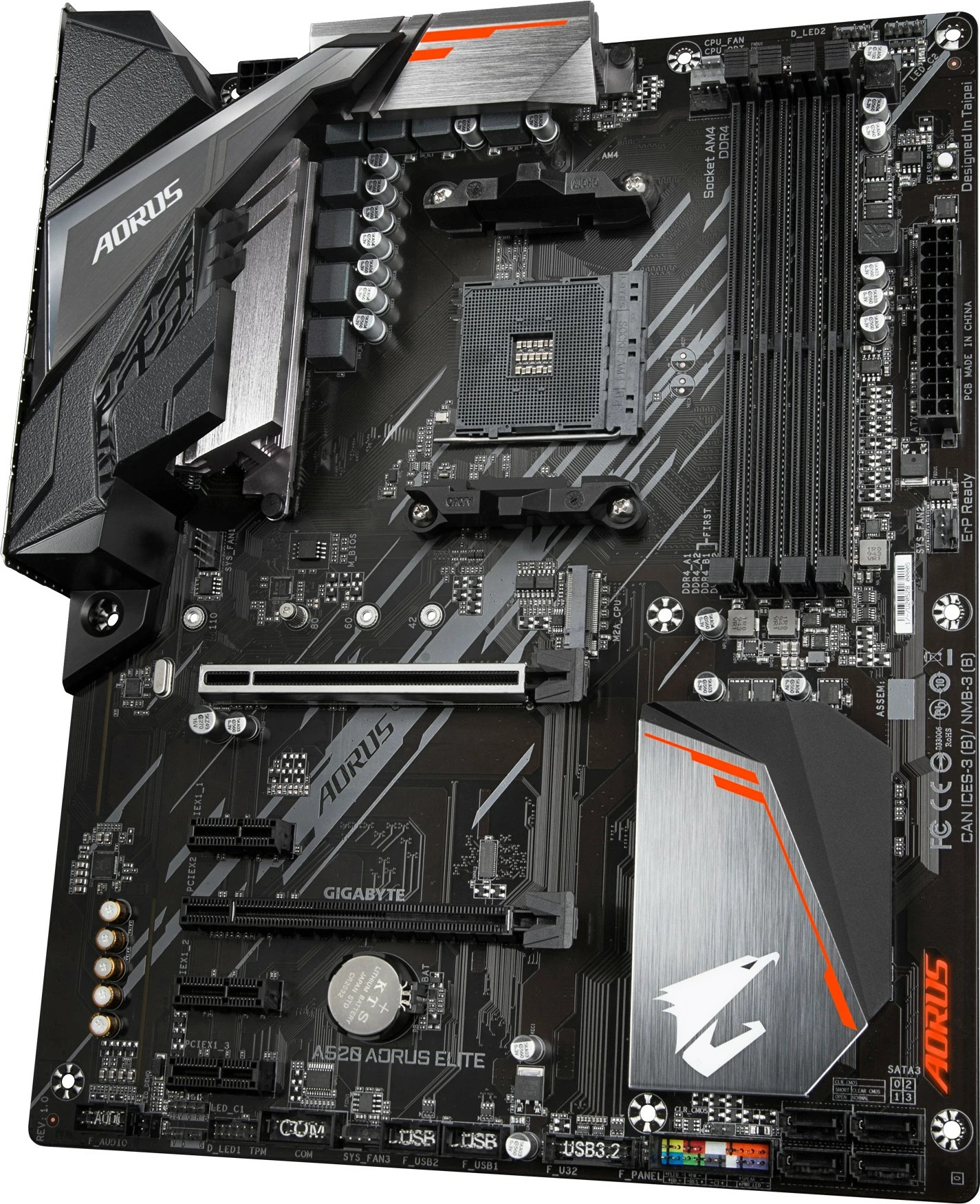 Pllakë amë Gigabyte A520 AORUS ELITE, Socket AM4, DDR4-SDRAM, 128 GB