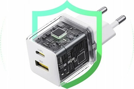 Karikues Baseus Palm BSU9056 30W 1x USB-A 1x USB-C Quick Charge/PD, i bardhë