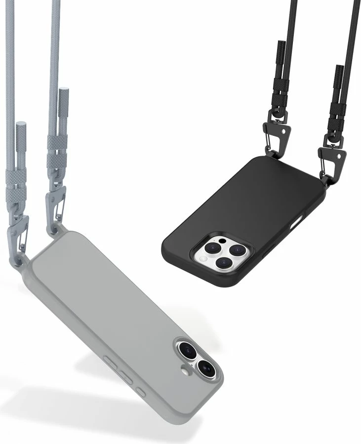 Mbështjellës Tech-Protect Magnecklace për iPhone 14 Pro, MagSafe, i zi, me litar