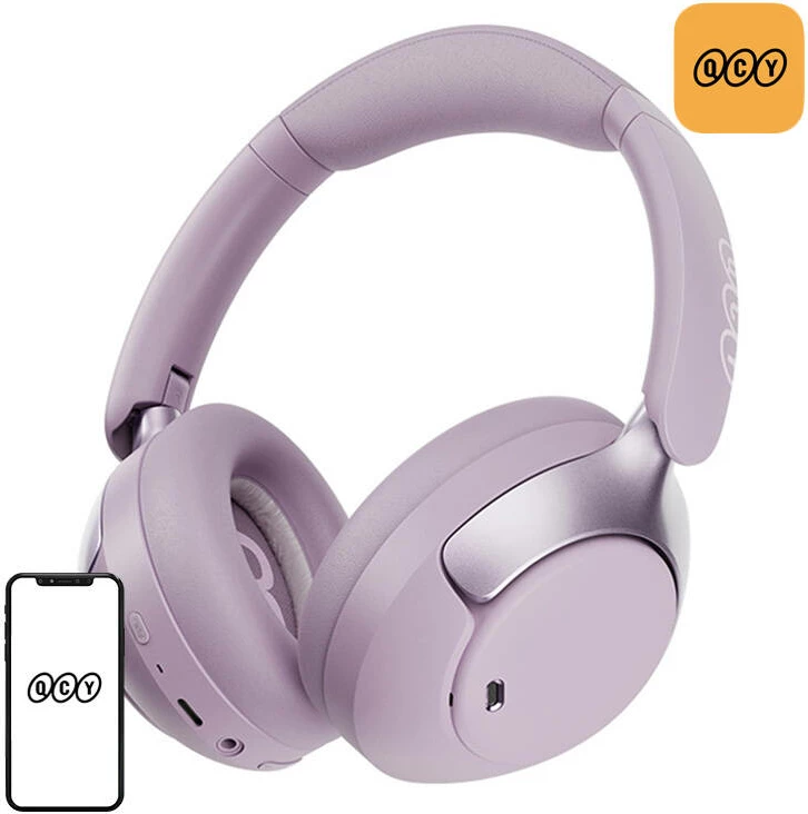 Kufje wireless QCY H3 Pro ANC, mbi vesh, Bluetooth 5.4, Hi-Res Audio, vjollcë