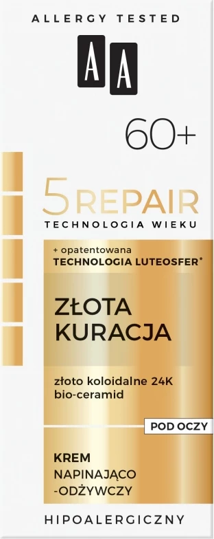 Krem për rreth syve AA Technologia Wieku 5Repair 60+ Gold Repair për femra 15ml