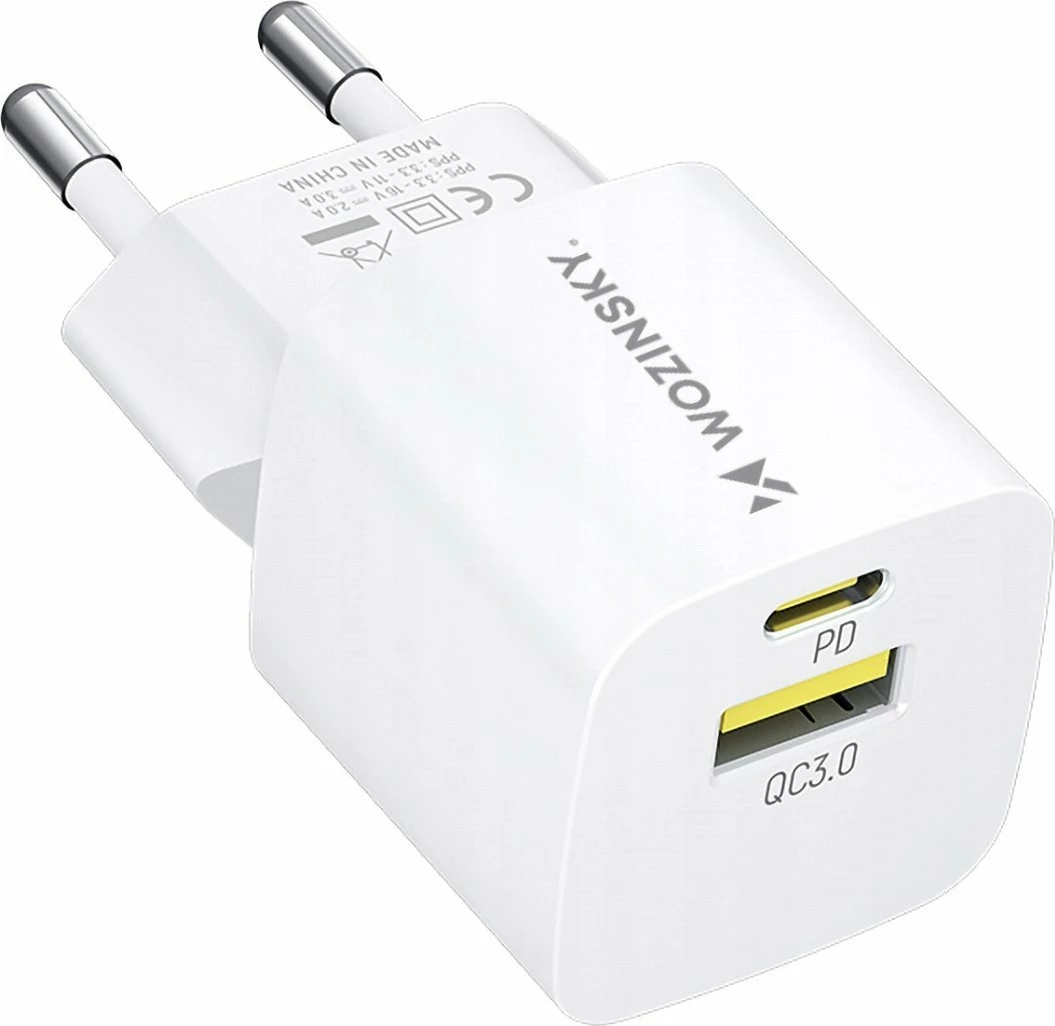 Karikues Wozinsky WWCEAC GaN 33W USB-A/USB-C, i bardhë