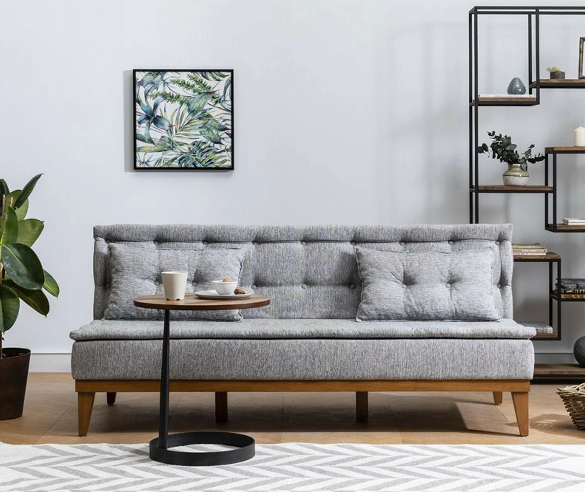 Divan 3-vendësh, shtrat, Atelier del Sofa, ngjyrë gri, Fuoco