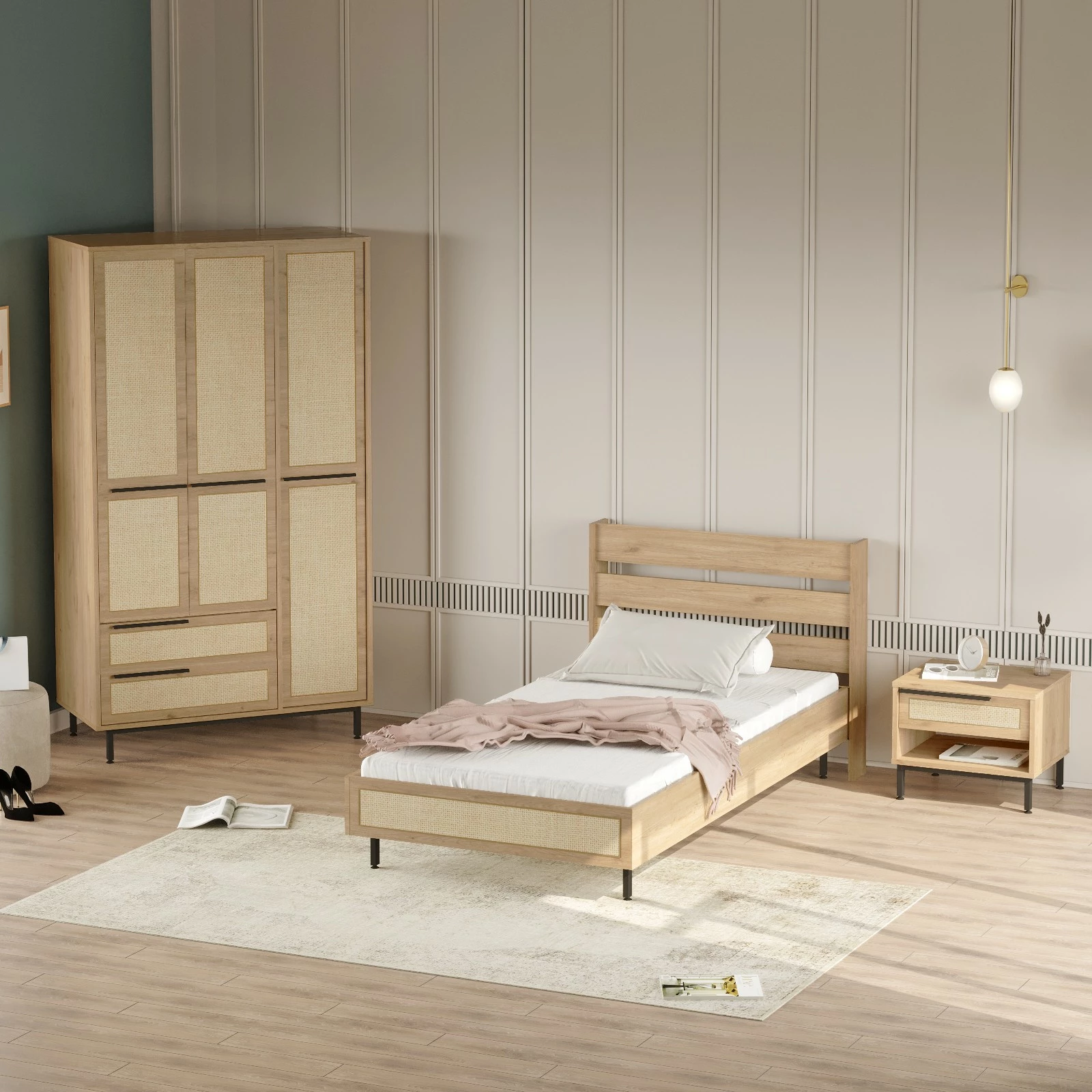 Set dhome për të rinj Skye Decor, ngjyrë lisi, ON23-SU