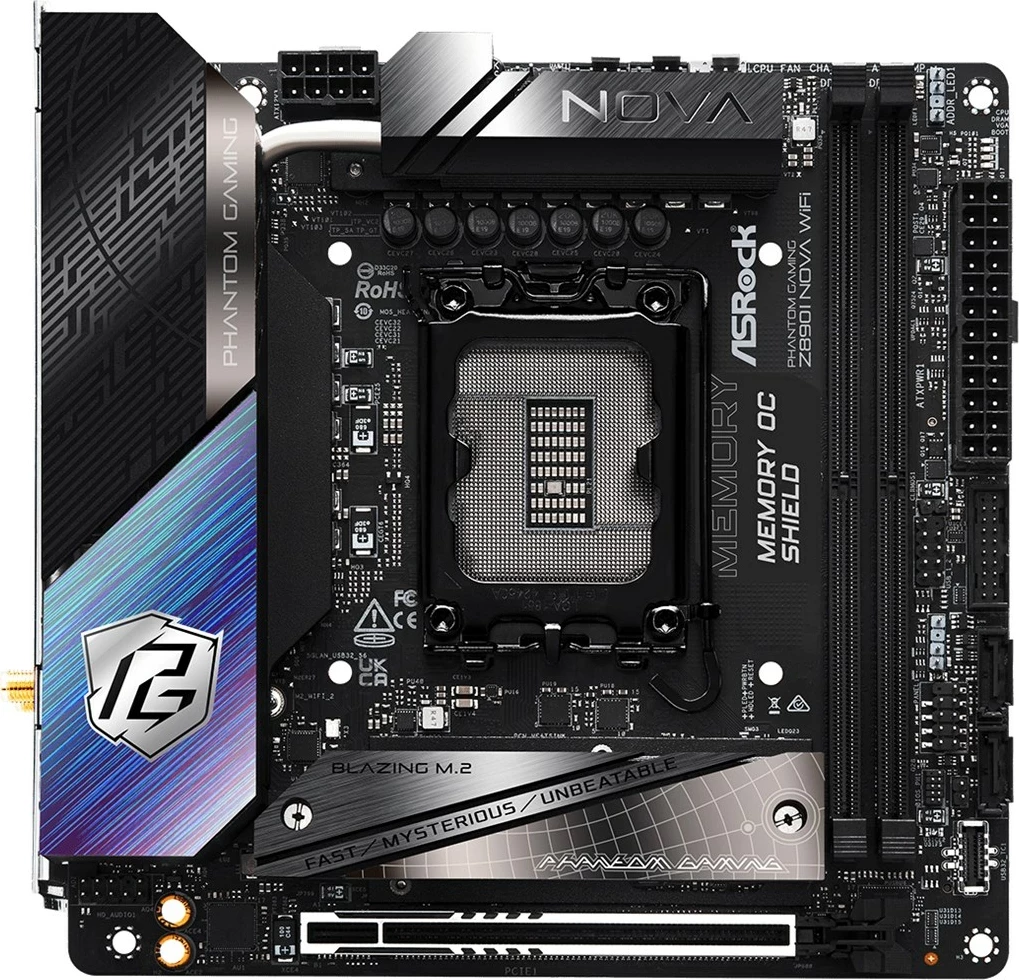 Pllakë amë Asrock Phantom Gaming Z890I Nova WiFi, mini ITX, Socket LGA 1851, e zezë
