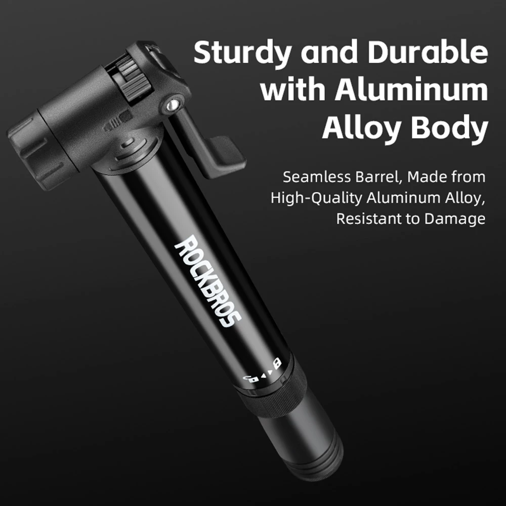 Pompë dore për biçikletë Rockbros 42320010001 me kaçavidë, e zezë