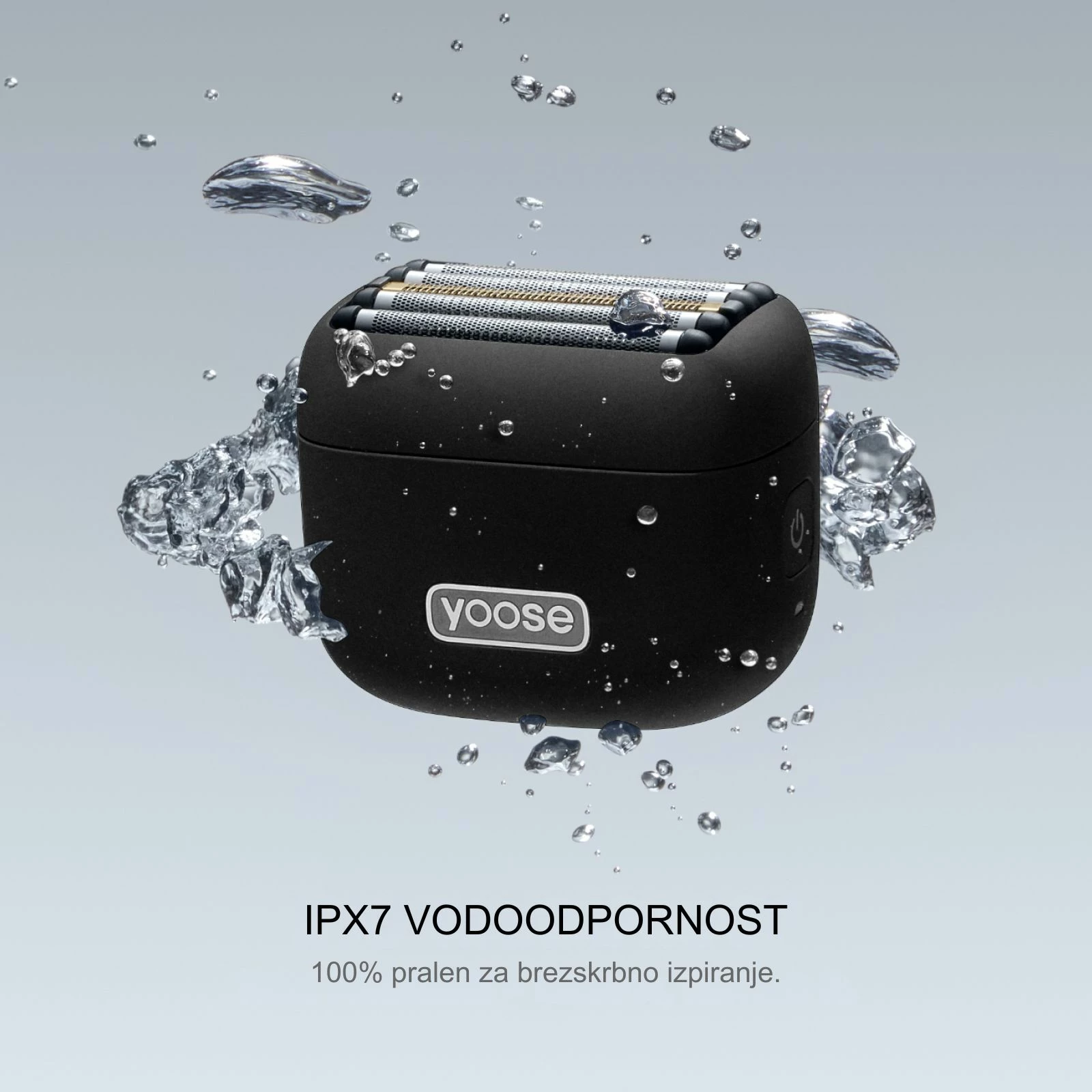 Makinë rroje Yoose Mini 5, 5 tehe (4+1), USB-C, IPX7, 90 min, e zezë, set 6 copë