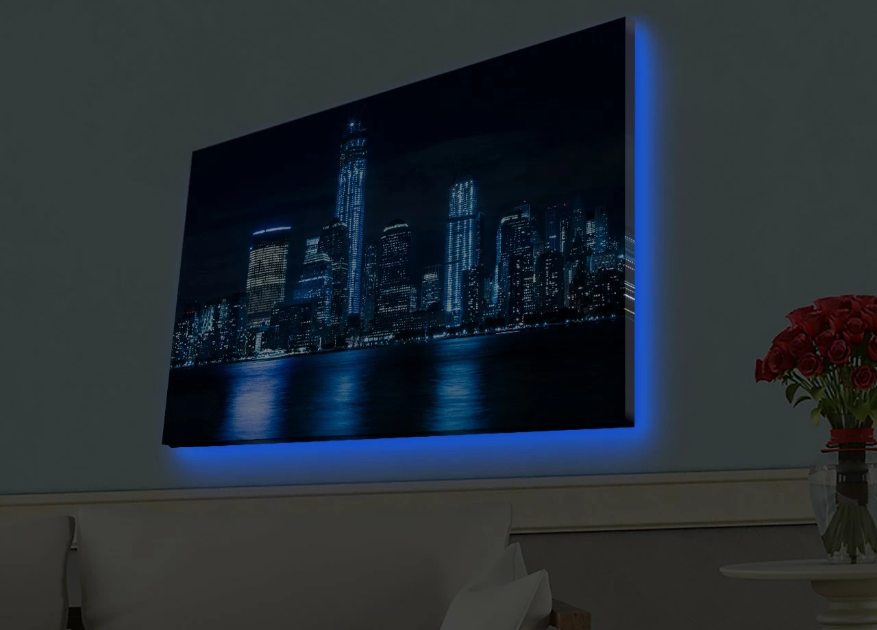 Pikturë dekorative me drita LED, kanavacë, shumëngjyrëshe, 45x70cm, 4570HDACT-095