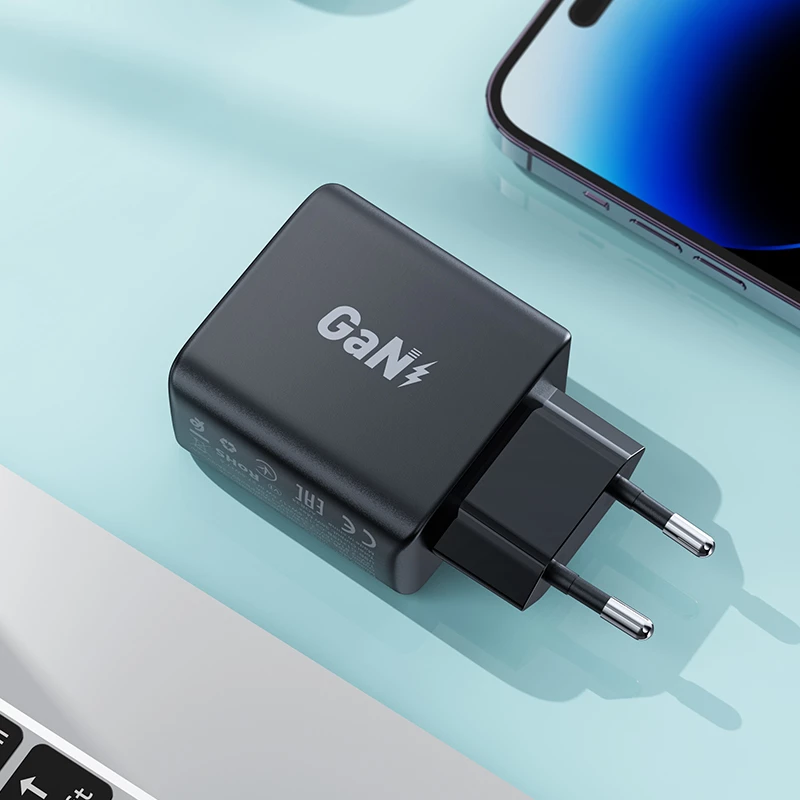 Karikues i shpejtë Acefast A49, 35W, 2x USB-C, i zi