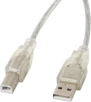 Kabllo USB Lanberg CA-USBA-12CC-0018-TR 1.8 m USB 2.0, Transparent