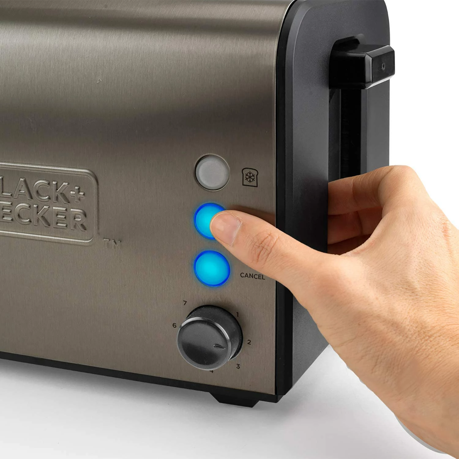 Toster Black&Decker BXTO900E 900 W, 2 slotë 42x137 mm, çelik inox