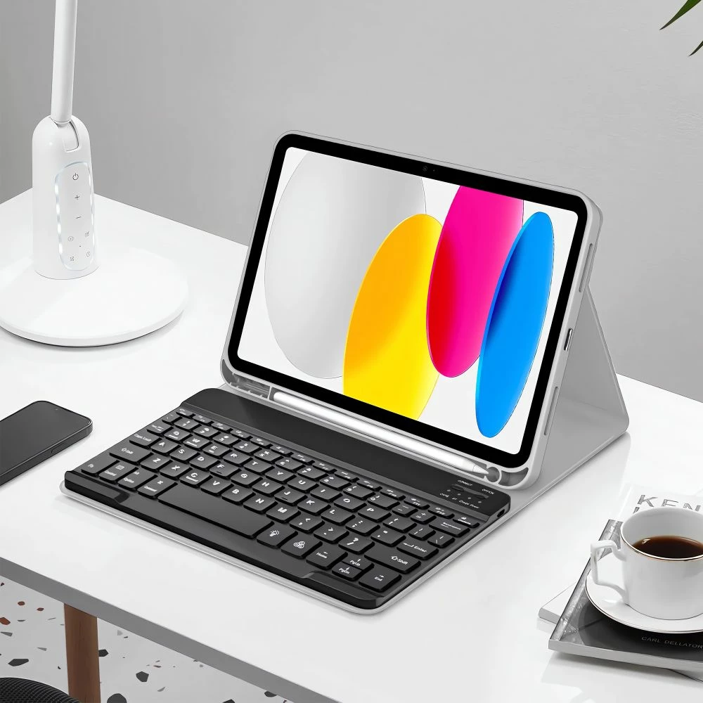 Mbështjellës me tastierë Tech-Protect SC Pen për iPad 10.9" (10 gen.) / 11" (11 gen.), Gri