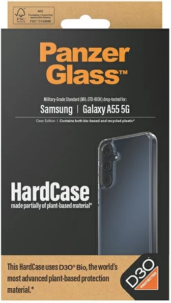 Mbështjellës PanzerGlass HardCase për Samsung Galaxy A55 5G, transparent