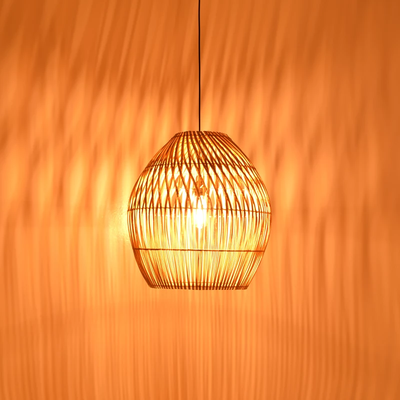 Llambë tavani rattan natyrale D50x40cm