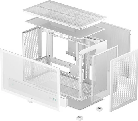 Kasë DeepCool CH260, Micro Tower, micro ATX/Mini-ITX, xham i temperuar, e bardhë