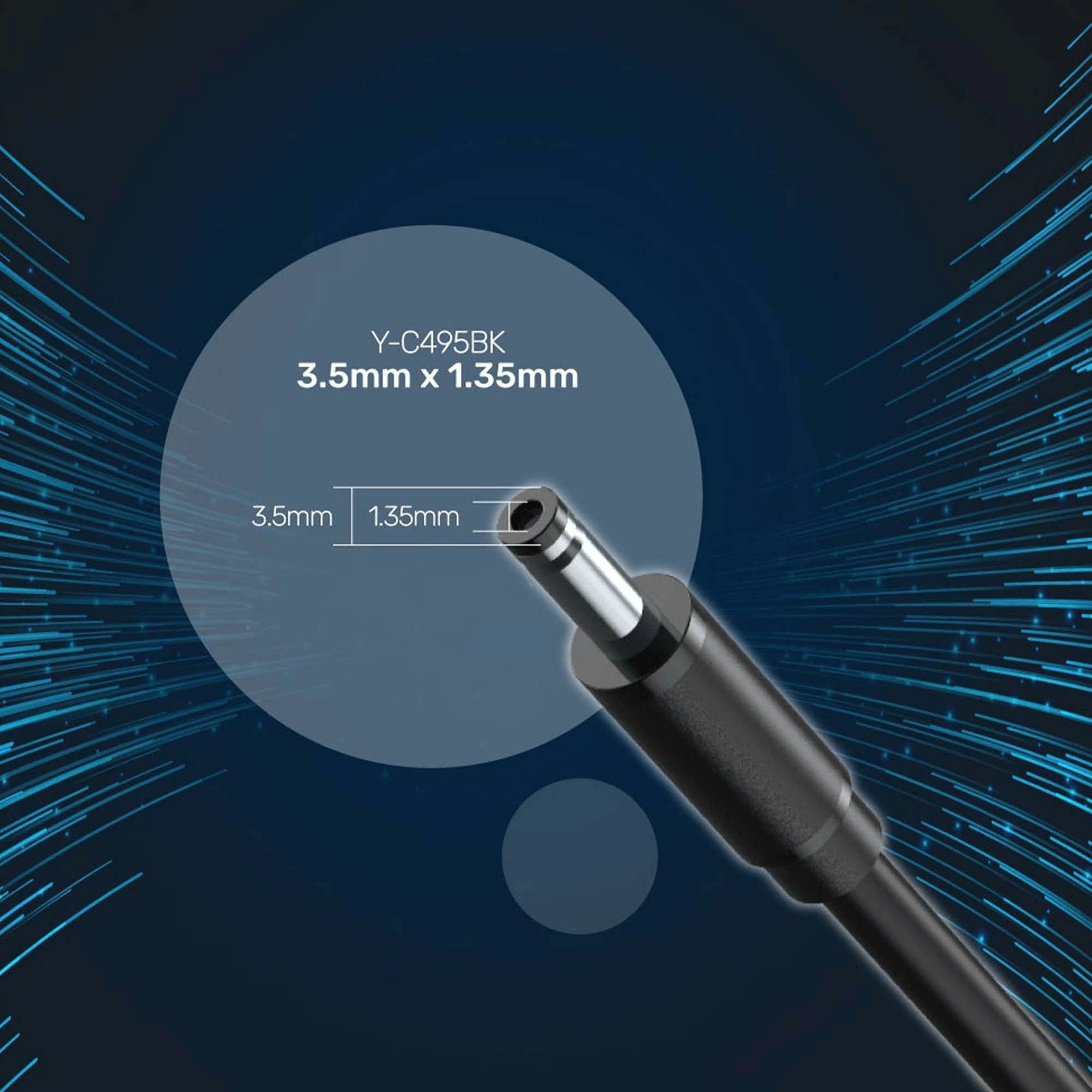 Kabllo USB-A në DC 3.5 mm Unitek Y-C495BK 1 m 5V/3A (15 W) 3.5x1.35 mm e zezë