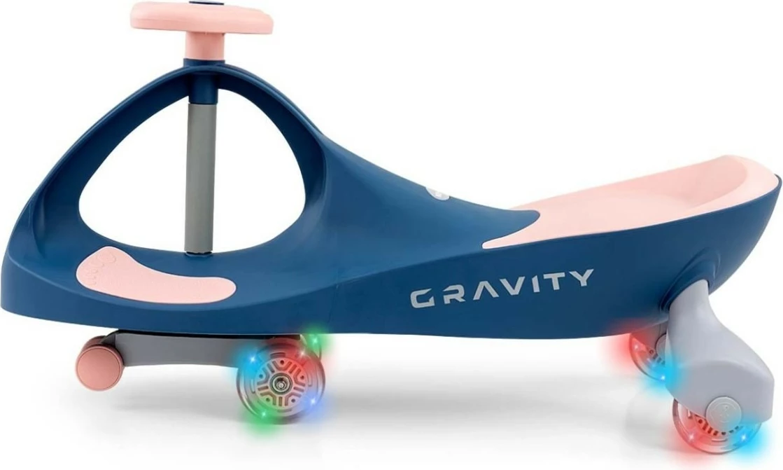 ride-on Milly Mally Gravity Gaiter 5927 4 rrota LED deri 50 kg blu e errët/rozë