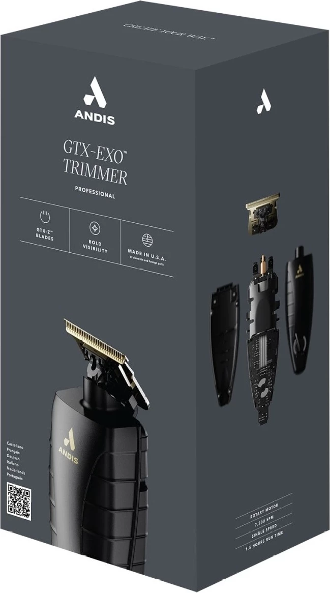 Trimmer Profesional Andis GTX-EXO Cordless, T-Blade Gold, i zi
