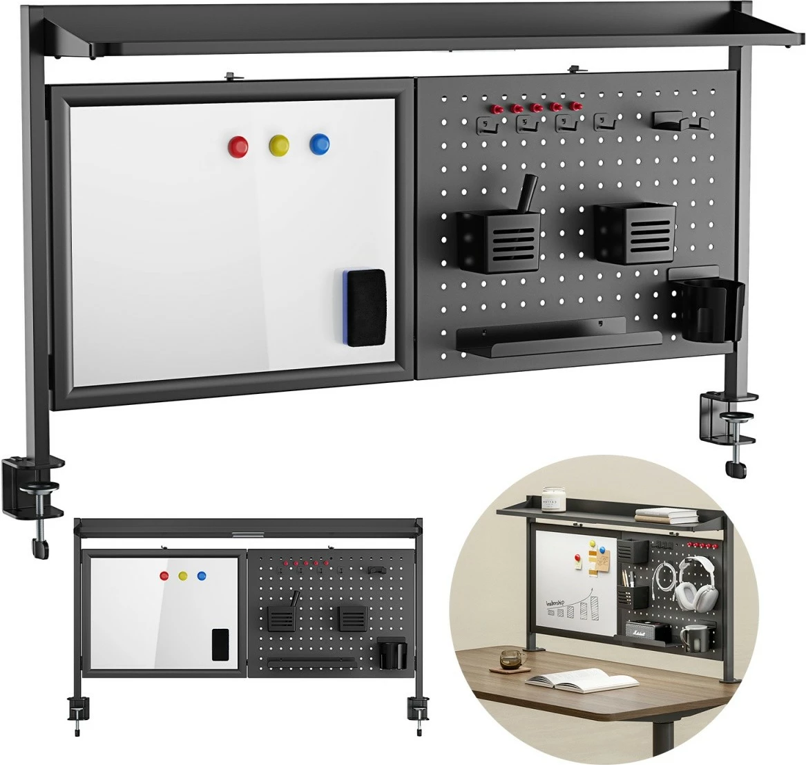 Ndarës tavoline Ergo Office ER-301B me aksesorë, i zi