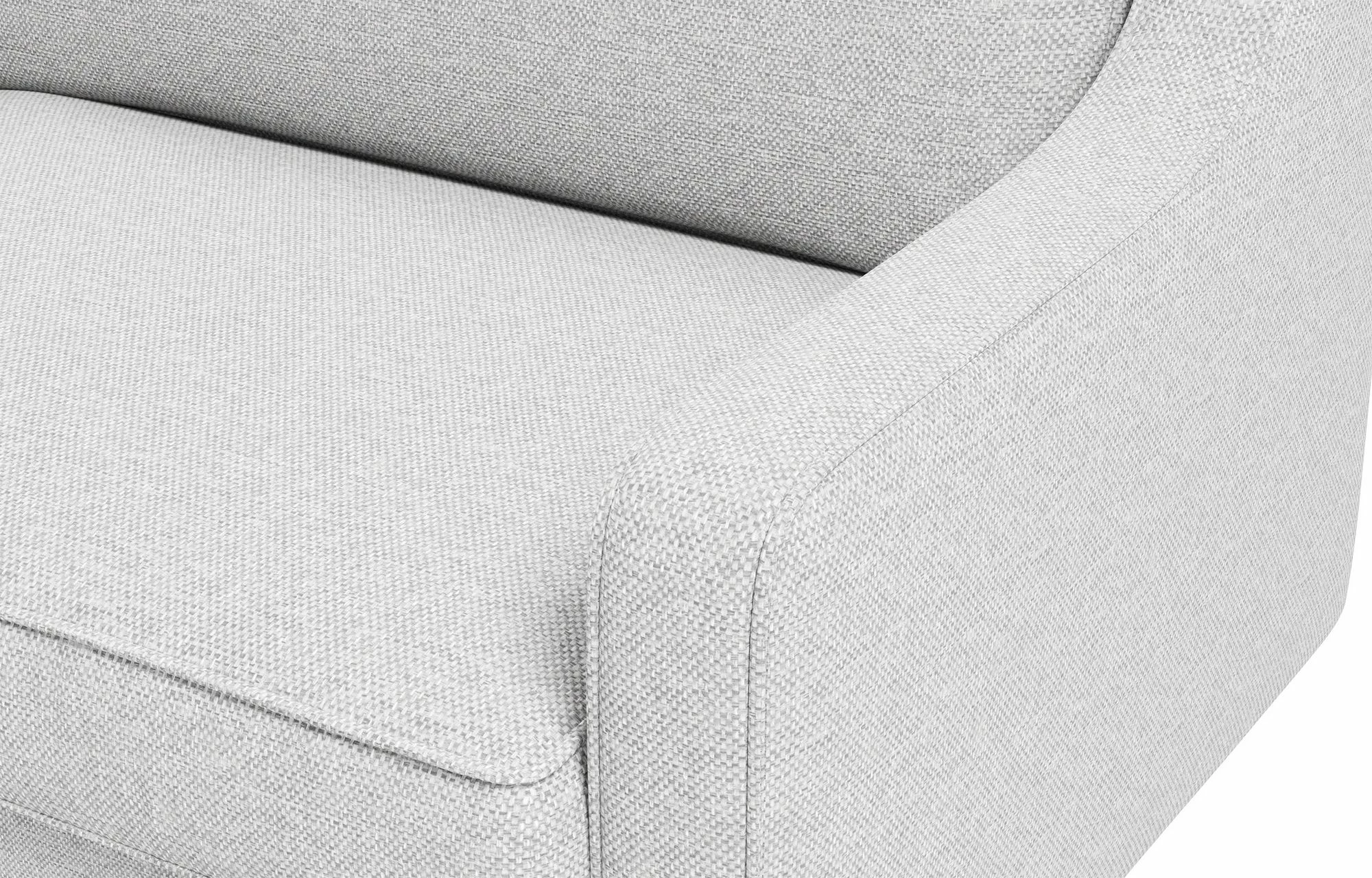 Fotelje një vendëshe Robin, ngjyrë pebble, këmbë druri walnut