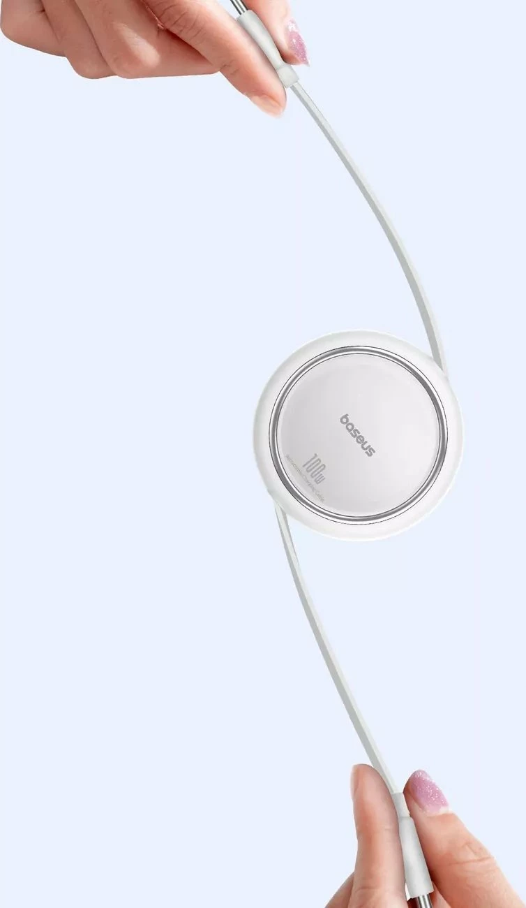 Kabllo USB-C në USB-C Baseus Free2Draw Mini P10364500211-00 1 m 100W, e bardhë
