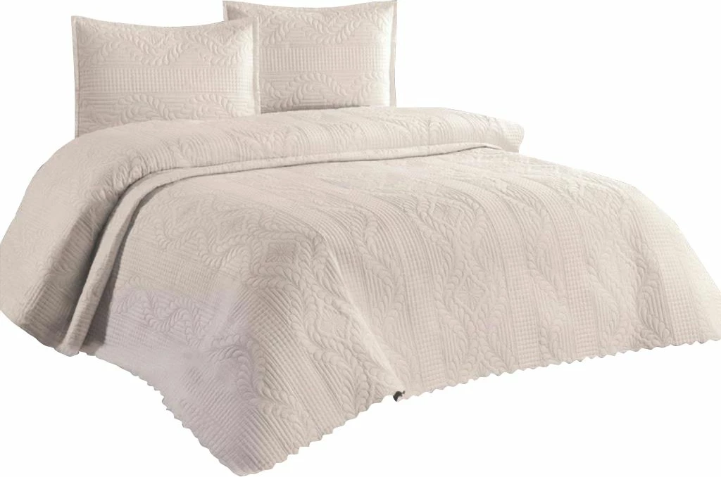 Set mbulesë dysheku dopio, ngjyrë kapuçino, L'essentiel, me dy jastëkë