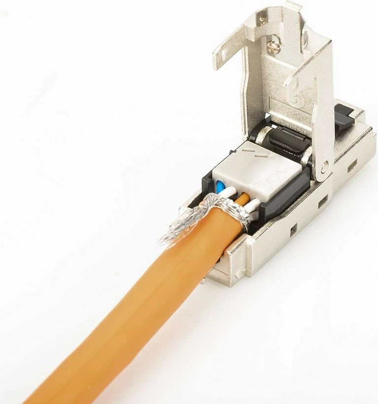 Plug modular RJ45 Digitus DN-93631, Category 6A, STP, 10GbE, PoE+, metal, pa vegla, me kapak