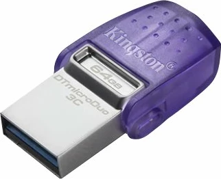 USB Kingston DataTraveler microDuo 3C, 64GB, USB 3.2, USB-C, vjollcë