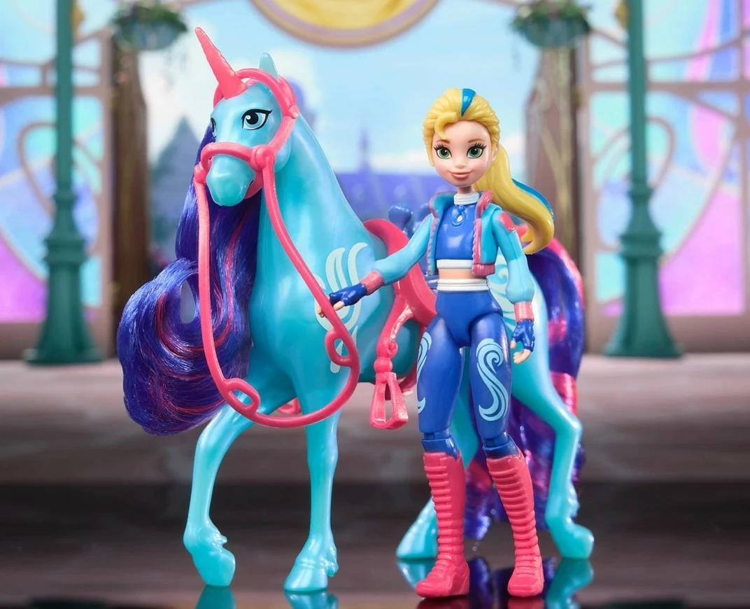 Lodra SPIN MASTER Unicorn Academy Isabel & River, me kukull dhe njëbrirësh, shumëngjyrëshe