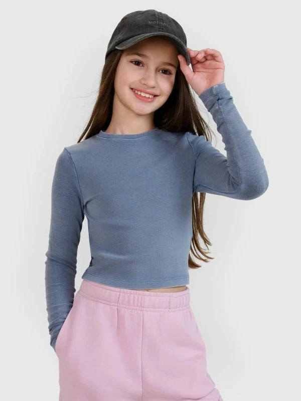 Maicë me mëngë të gjata crop slim për vajza 4F