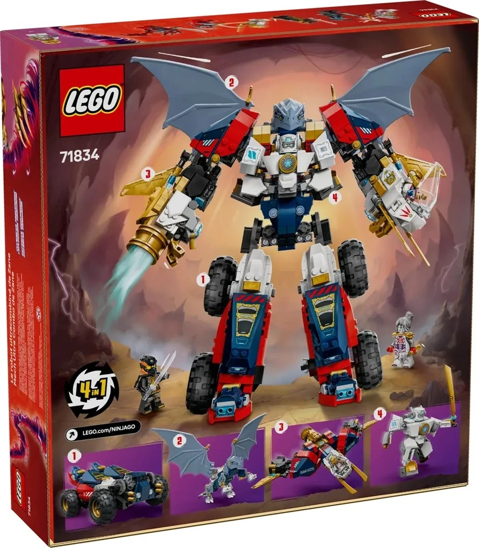 Set LEGO NINJAGO 71834 Zane's Ultra Combiner Mech